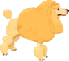 Fluffy Yellow Poodle Clip Art